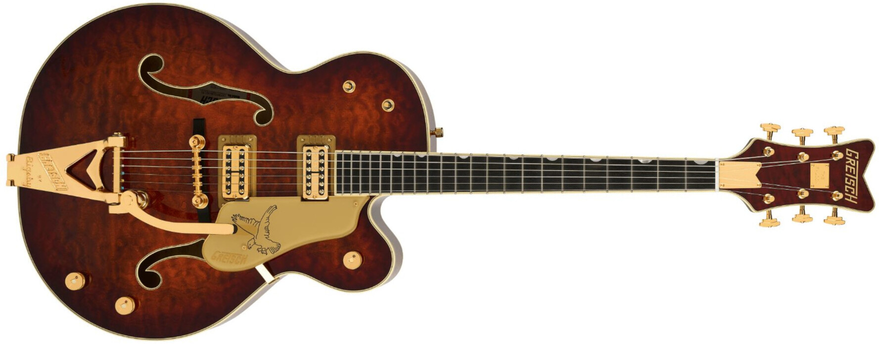 Gretsch G6136tgqm-59 Professional Ltd Edition Falcon Trem Hh Eb - Forge - Semi hollow elektriche gitaar - Main picture