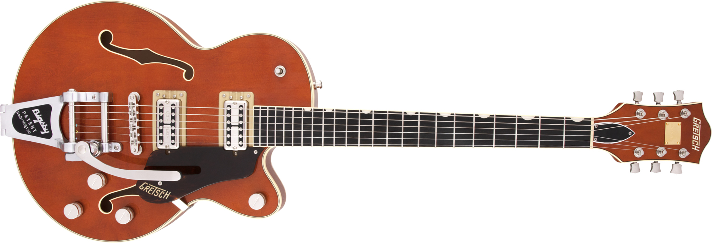 Gretsch G6659t Broadkaster Jr Center Bloc Players Edition Nashville Pro Jap Bigsby Eb - Roundup Orange - Semi hollow elektriche gitaar - Main picture