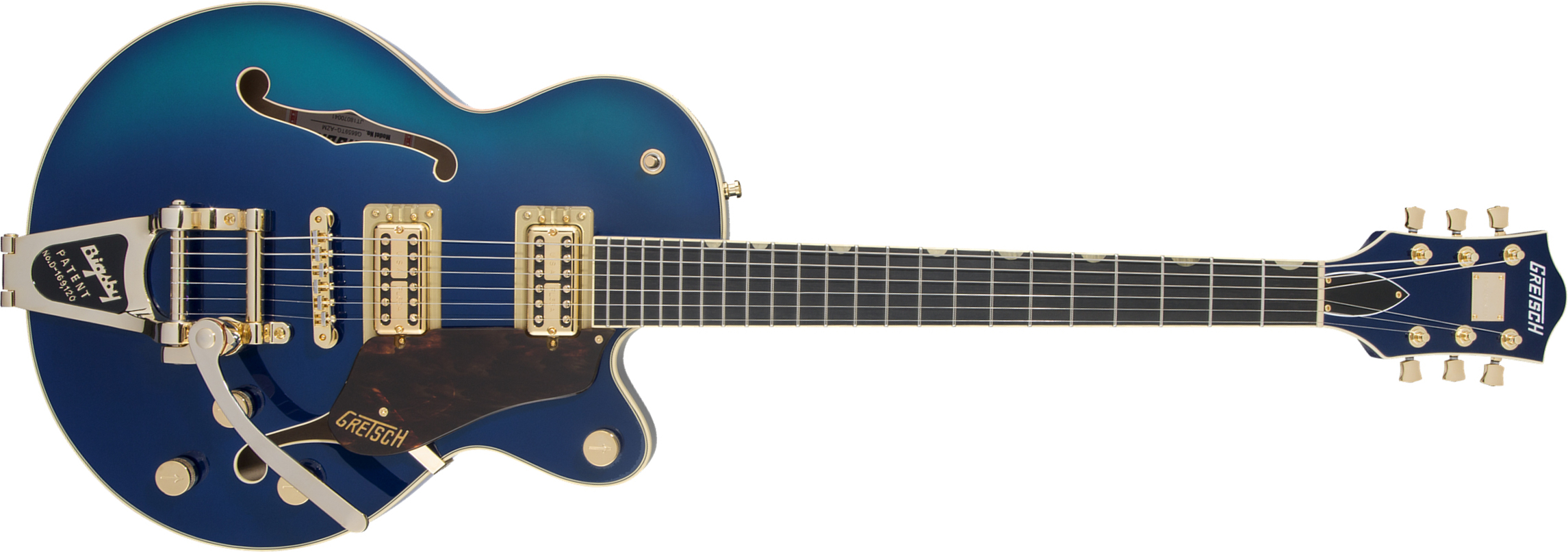 Gretsch G6659tg Broadkaster Jr Center Bloc Sc Players Edition Nashville Pro Jap Bigsby Eb - Azure Metallic - Hollow bodytock elektrische gitaar - Main