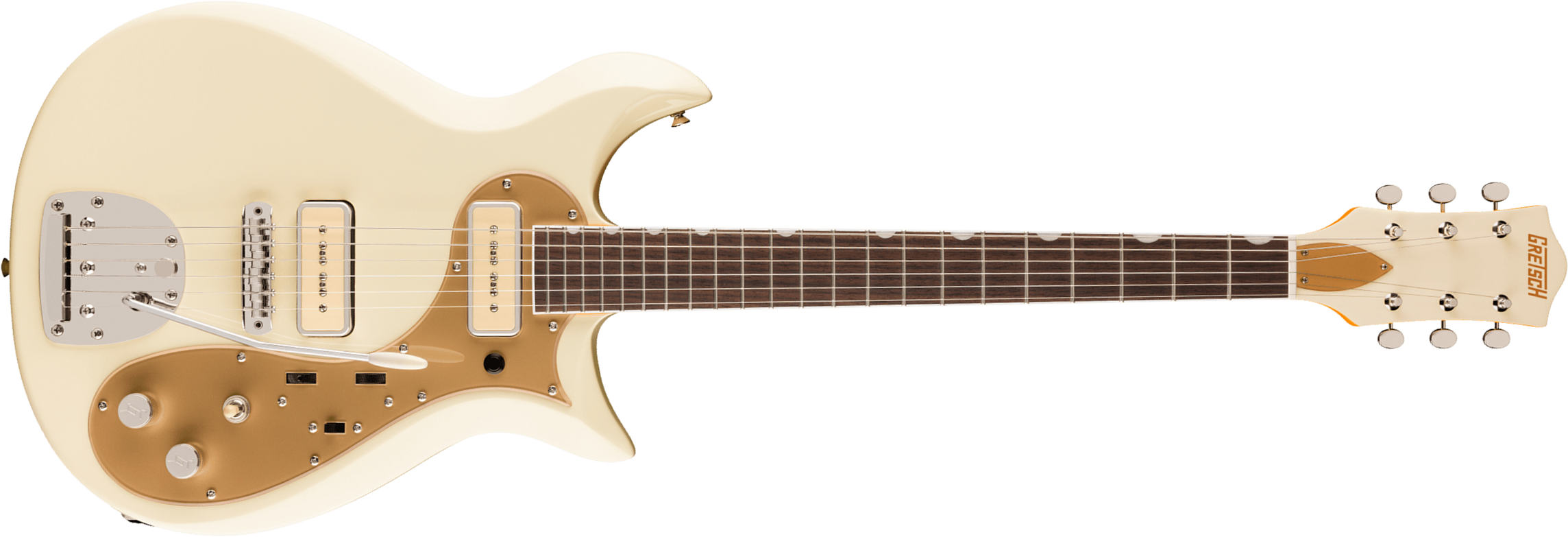 Gretsch Jack Antonoff Cvt Princess Electromatic Ltd Signature 2s Trem Rw - Vintage White - Kenmerkende elektrische gitaar - Main picture