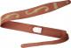 F-Holes Leather Guitar Strap 3-inch - Orange & Tan