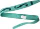 F-Holes Leather Guitar Strap 3-inch - Surf Green & Dark Green