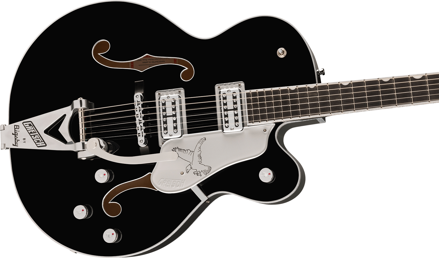 Gretsch Falcon Hollow Body Bigsby Pro Jap 2h Trem Eb - Black - Semi hollow elektriche gitaar - Variation 2