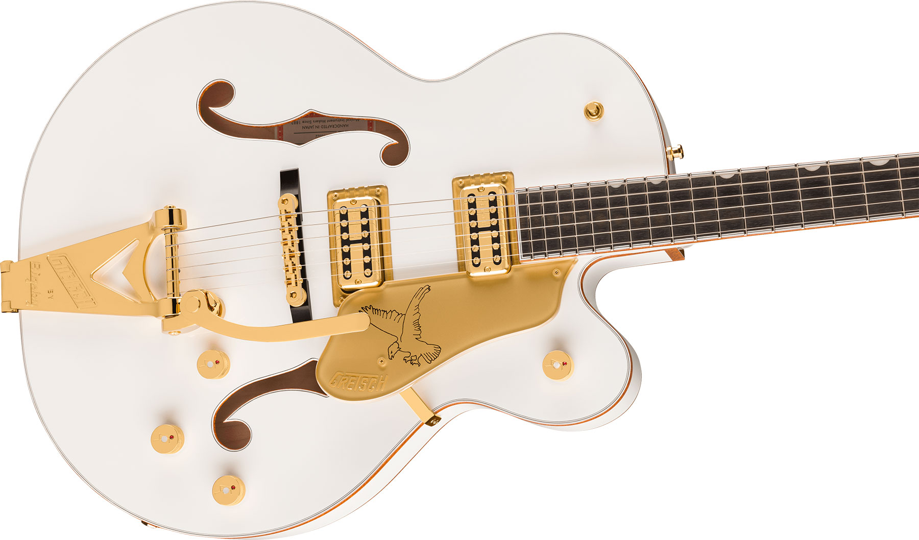 Gretsch Falcon Hollow Body Bigsby Pro Jap 2h Trem Eb - White - Semi hollow elektriche gitaar - Variation 2