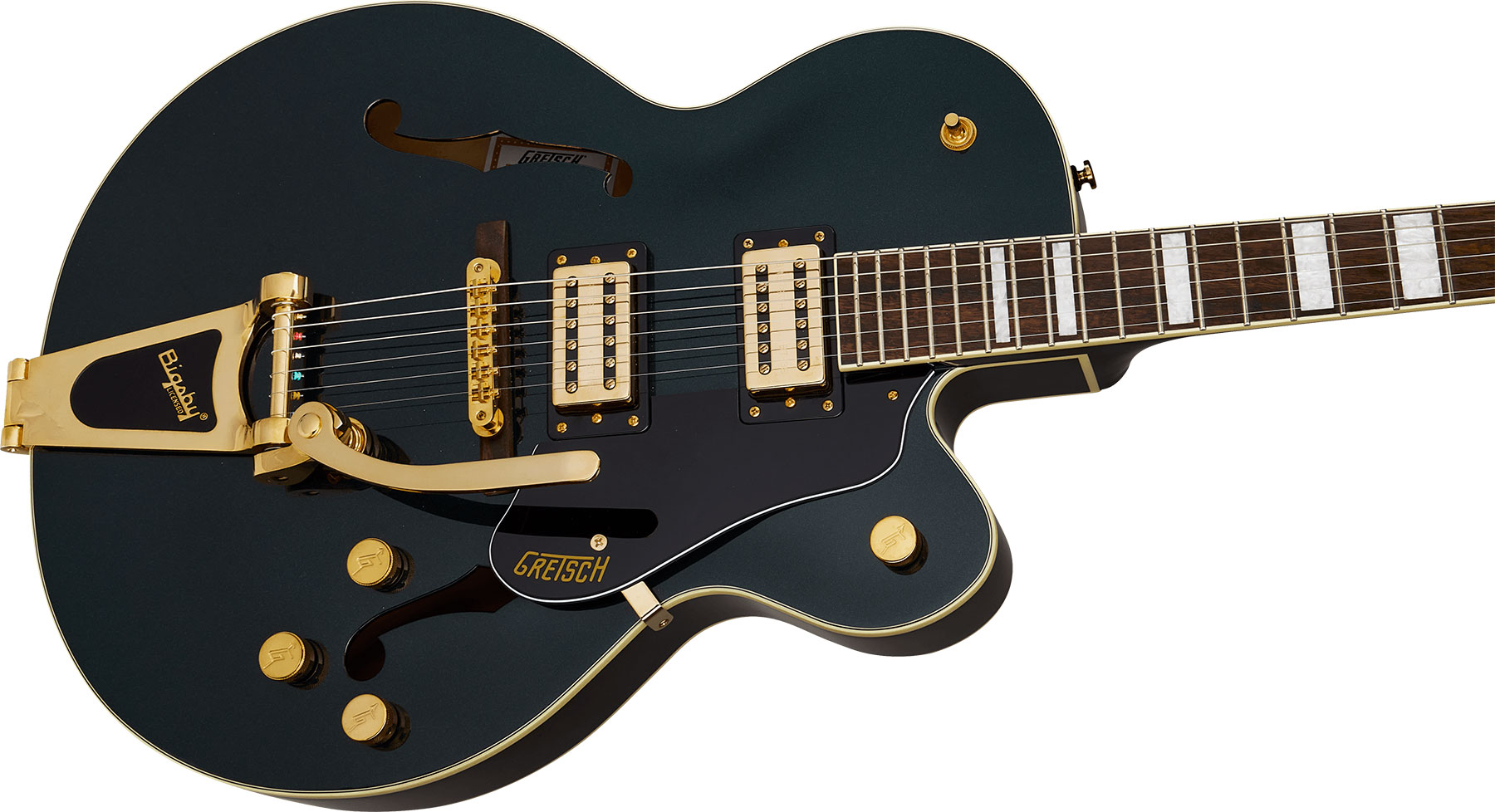 Gretsch G2420tg Streamliner Hollow Body Bigsby Ltd 2h Trem Lau - Cadillac Green - Semi hollow elektriche gitaar - Variation 2