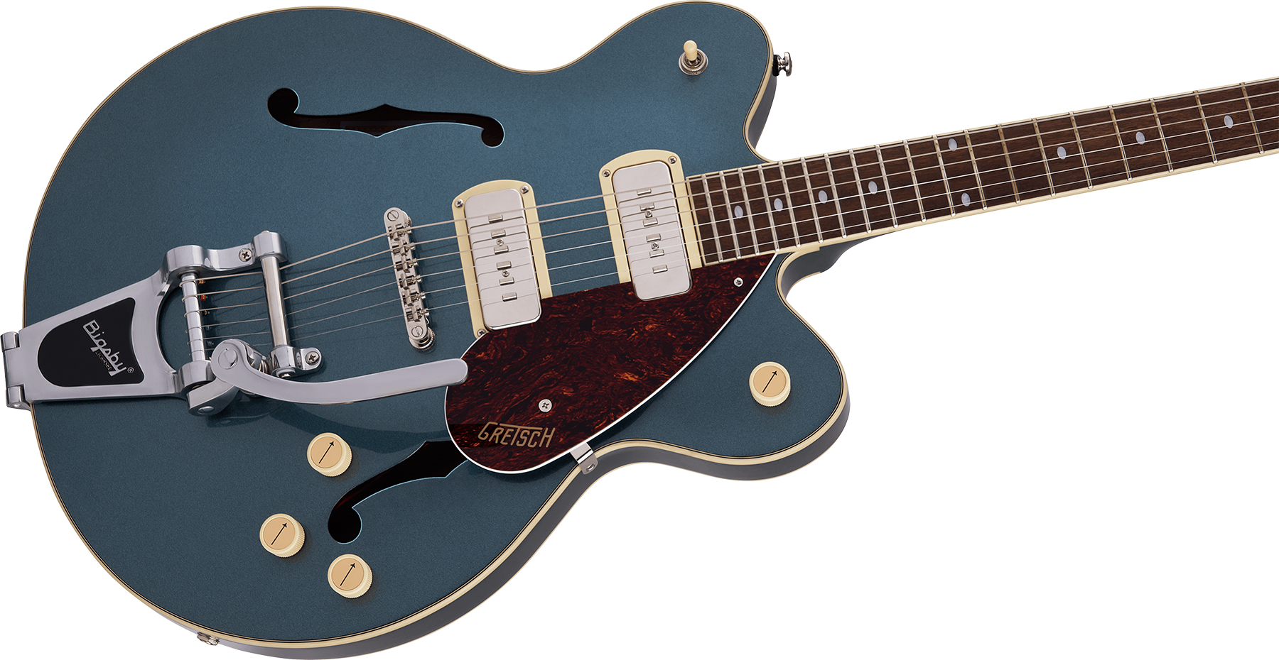 Gretsch G2622t-p90 Streamliner Center Block Jr Bigsby Ss Trem Lau - Gun Metal - Semi hollow elektriche gitaar - Variation 2