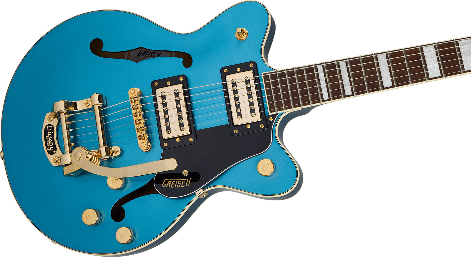 Gretsch G2655tg Center Block Jr Dc Bigsby Streamliner Ltd 2h Trem Lau - Riviera Blue - Semi hollow elektriche gitaar - Variation 2