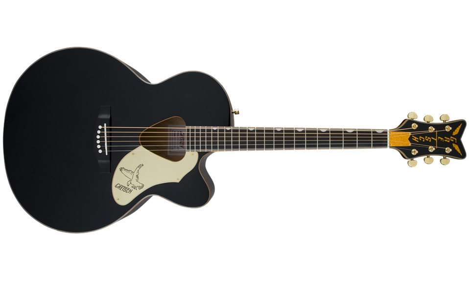 Gretsch G5022cbfe Rancher Falcon Jumbo Cw Epicea Erable Rw - Black - Elektro-akoestische gitaar - Variation 1