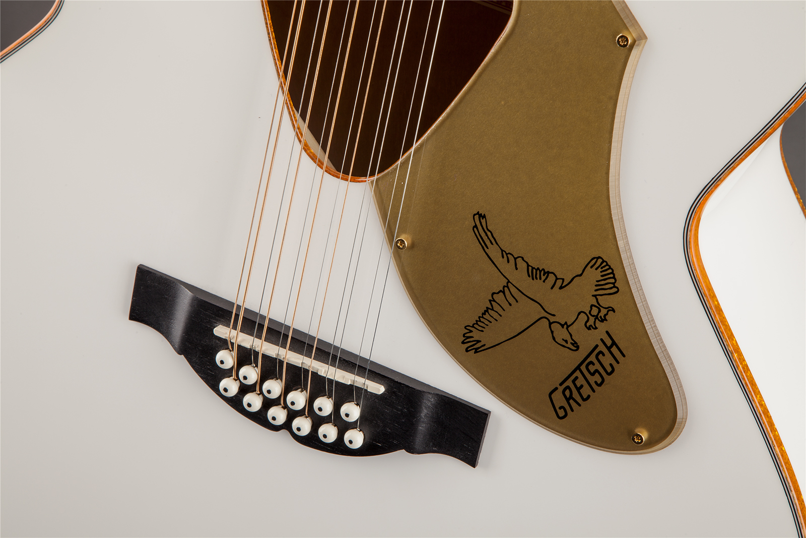 Gretsch G5022cwfe-12 Rancher Falcon Jumbo 12c Epicea Erable Lau - White - Folk gitaar - Variation 3