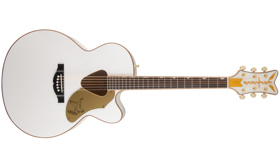 Gretsch G5022cwfe Rancher Falcon Jumbo Cw Epicea Erable Rw - White - Elektro-akoestische gitaar - Variation 5