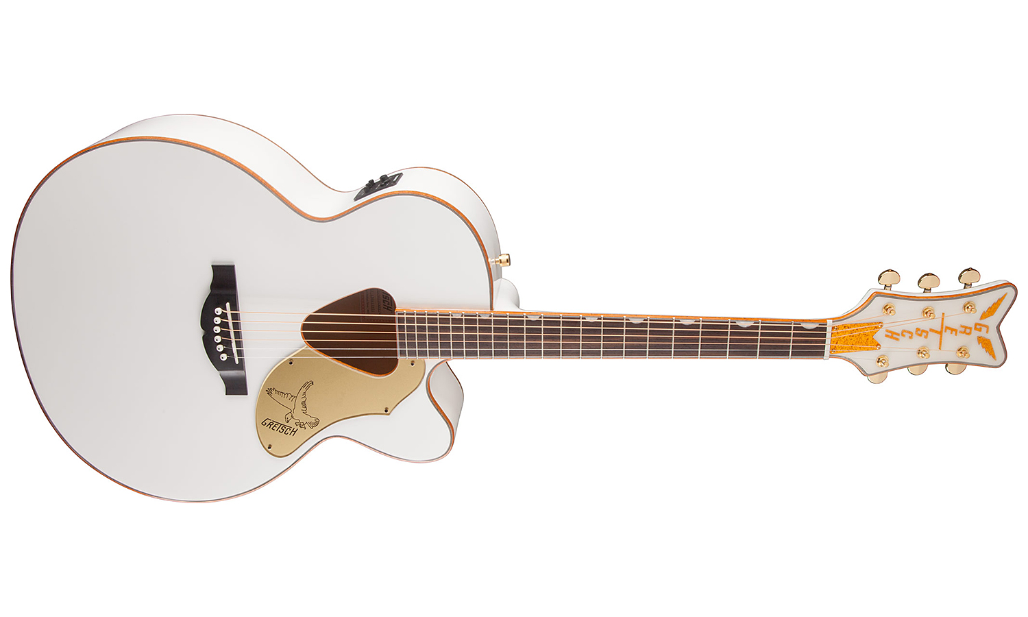 Gretsch G5022cwfe Rancher Falcon Jumbo Cw Epicea Erable Rw - White - Elektro-akoestische gitaar - Variation 1