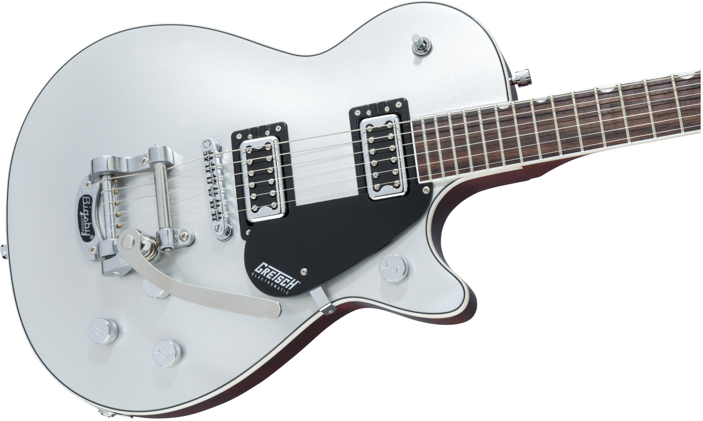 Gretsch G5230t Electromatic Jet Ft Single-cut Bigsby Hh Trem Wal - Airline Silver - Enkel gesneden elektrische gitaar - Variation 2