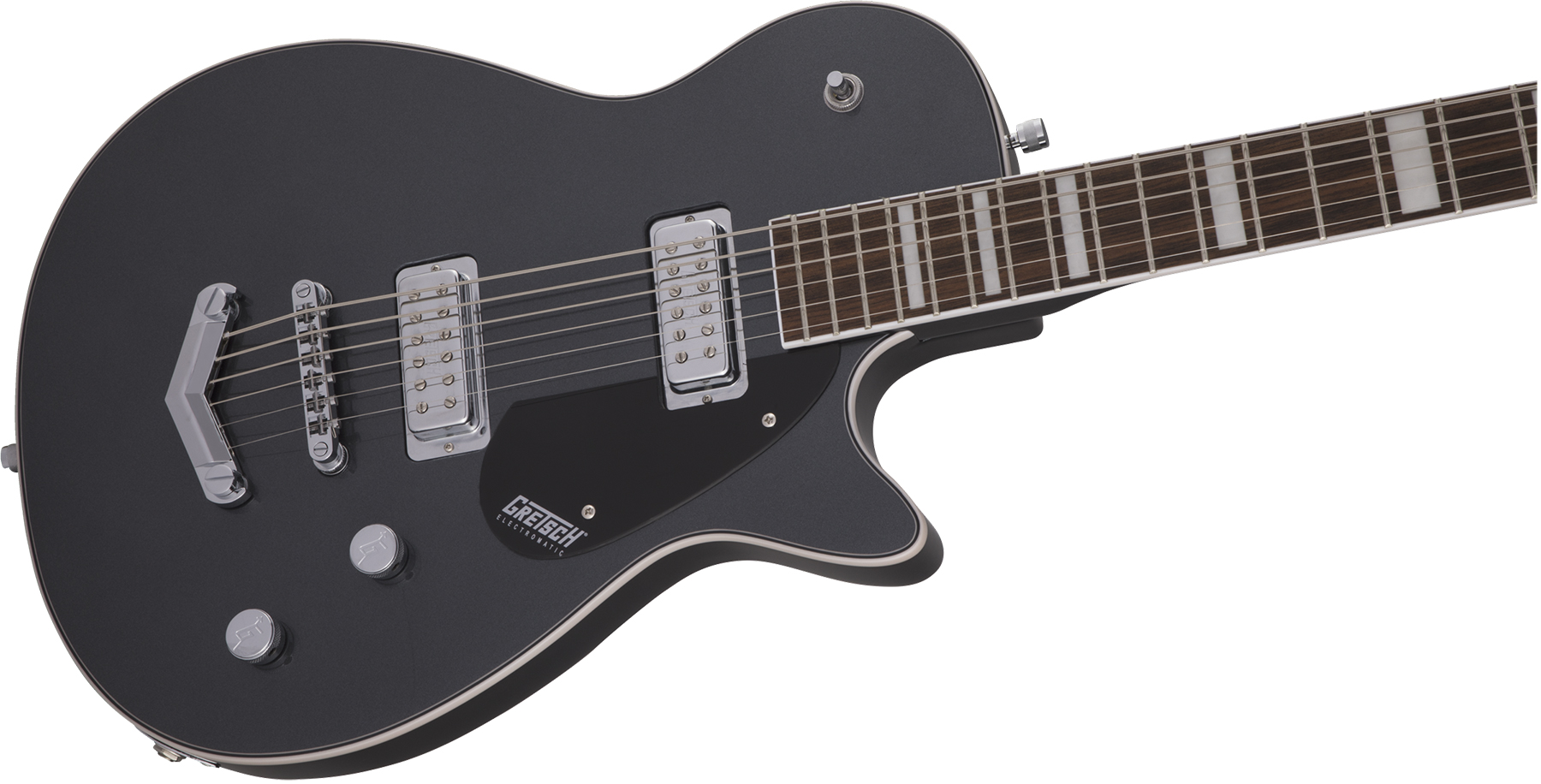 Gretsch G5260 Electromatic Jet V-stoptail Hh Ht Lau - London Grey - Bariton elektrische gitaar - Variation 2