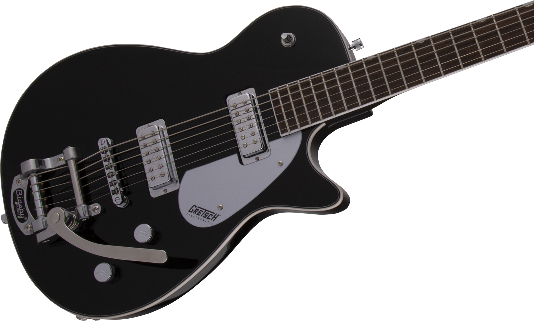 Gretsch G5260t Electromatic Jet Baritone Bigsby Hh Trem Lau - Black - Bariton elektrische gitaar - Variation 2