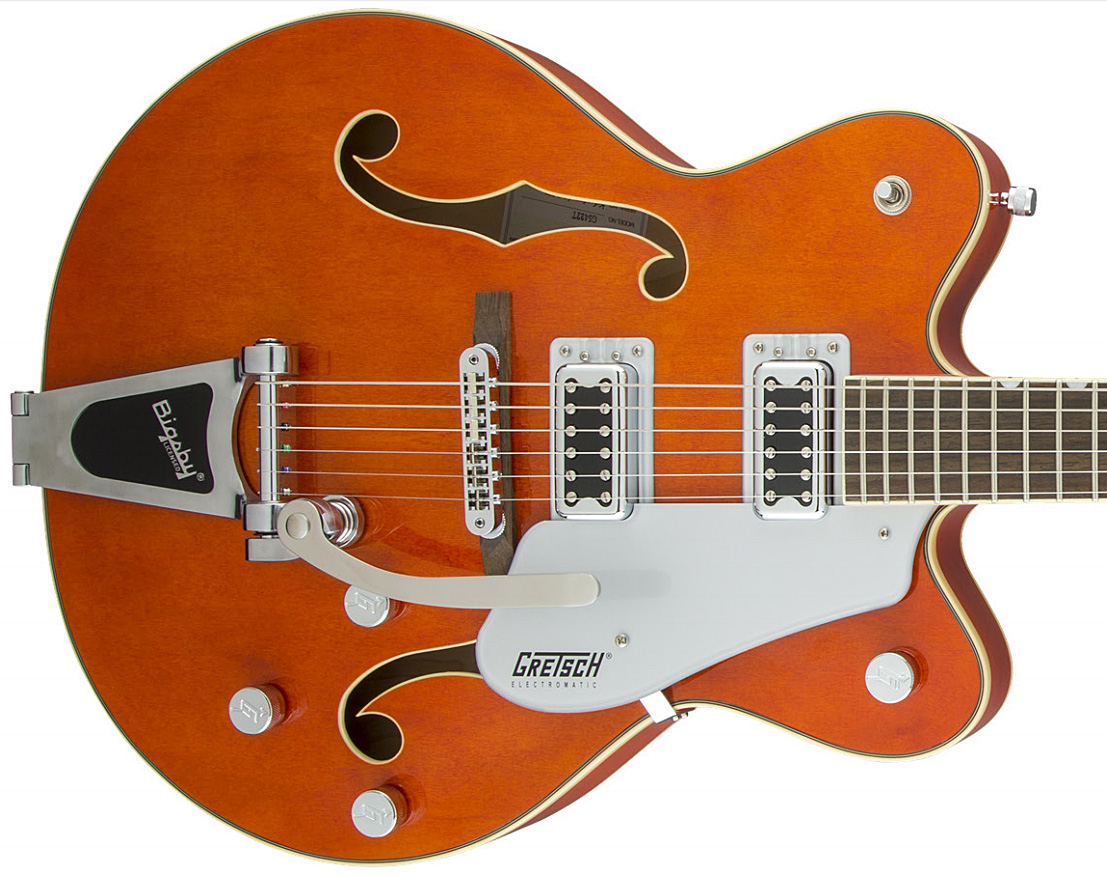 Gretsch G5422t Electromatic Hollow Body 2016 Bigsby - Orange Stain - Hollow bodytock elektrische gitaar - Variation 2