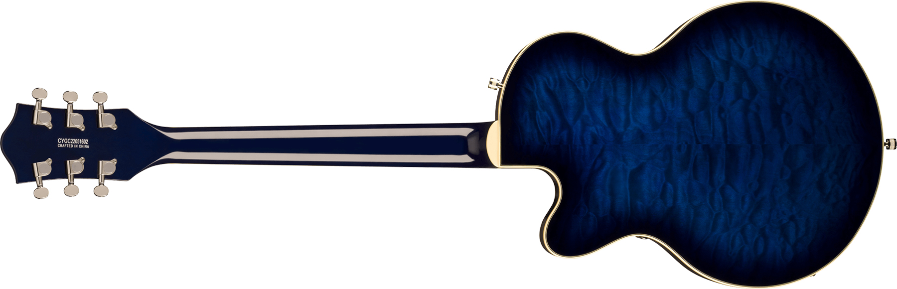 speel piano Mentor Stationair Semi hollow elektriche gitaar Gretsch G5655T-QM Electromatic Center Block  Jr. Single-Cut - hudson sky blauw