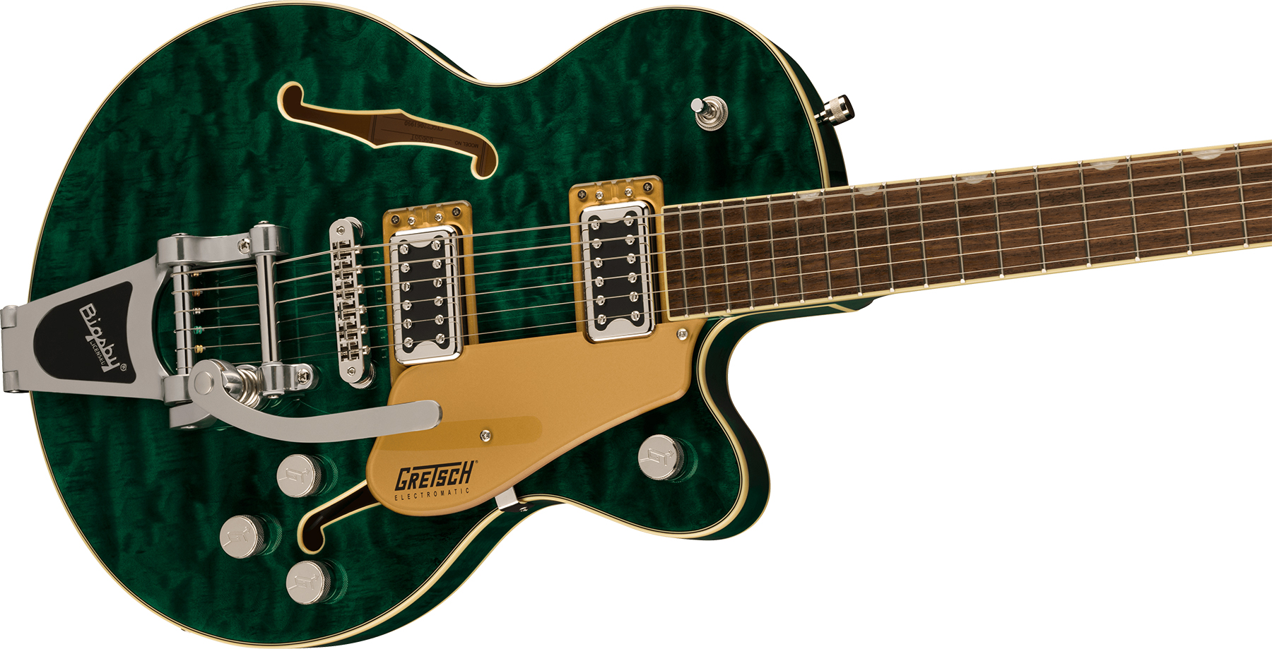 Gretsch G5655t-qm Electromatic Center Block Jr. Bigsby 2h Trem Lau - Mariana - Semi hollow elektriche gitaar - Variation 2