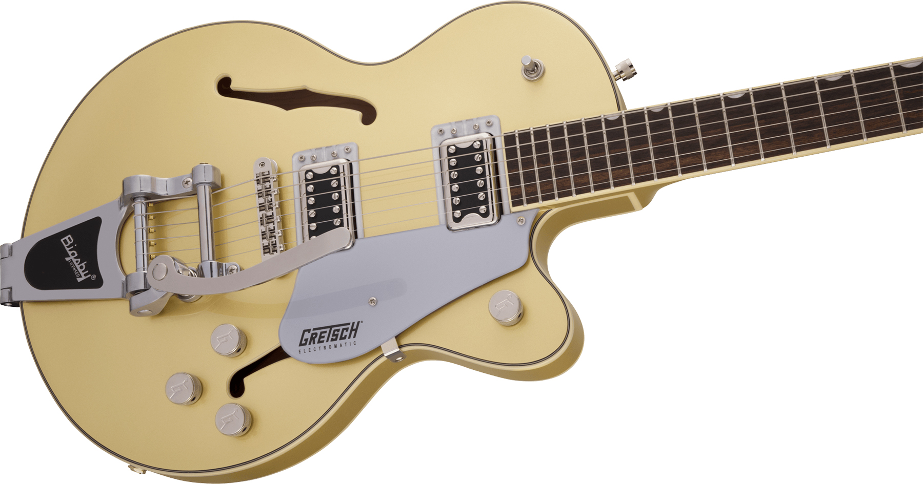 Gretsch G5655t Streamliner Center Block Jr Single-cut Bigsby Hh Trem Lau - Casino Gold - Semi hollow elektriche gitaar - Variation 2