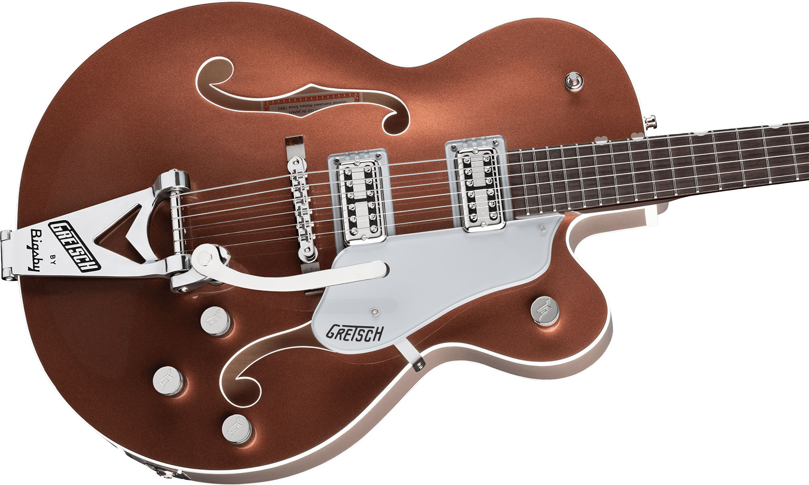 Gretsch G6118tg Players Edition Anniversary Nashville Pro Jap Bigsby Eb - 2-tone Copper/sahara Metallic - Semi hollow elektriche gitaar - Variation 2