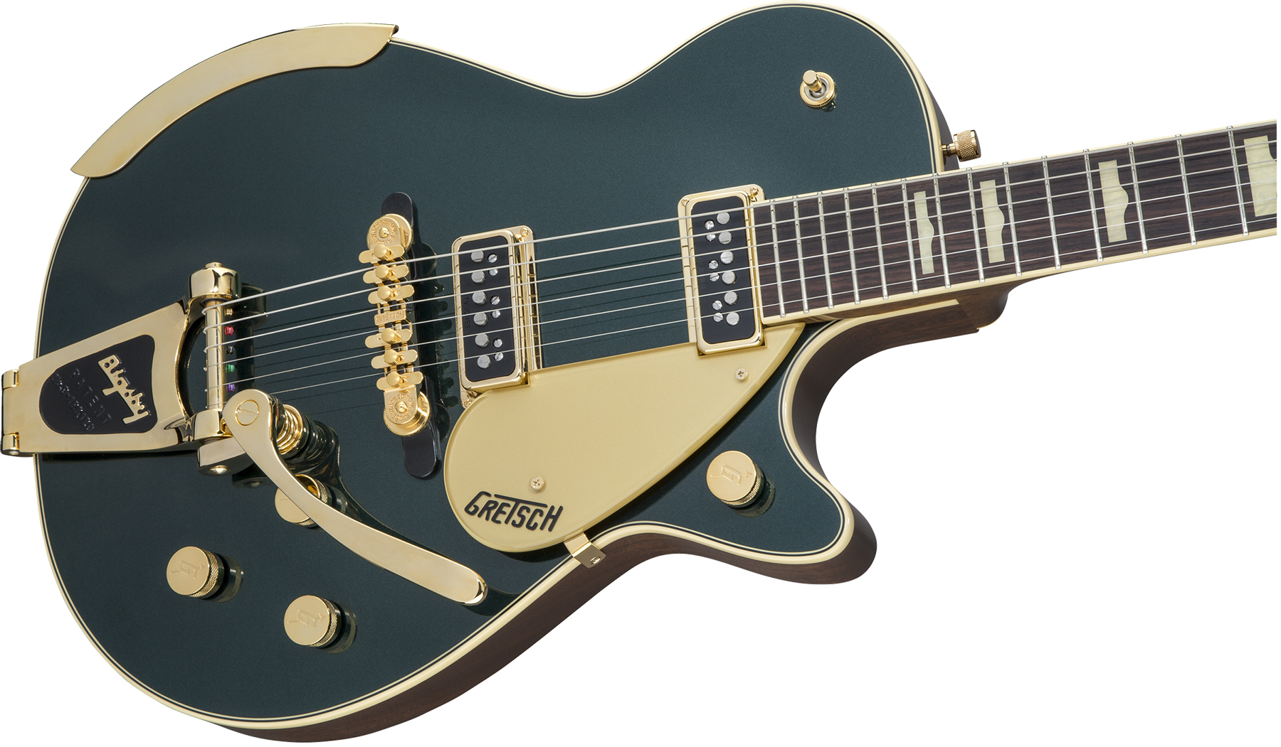 Gretsch G6128t-57 Duo Jet 1957 Vintage Select Jap 2h Tv Jones Trem Bigsby Rw - Cadillac Green - Enkel gesneden elektrische gitaar - Variation 2