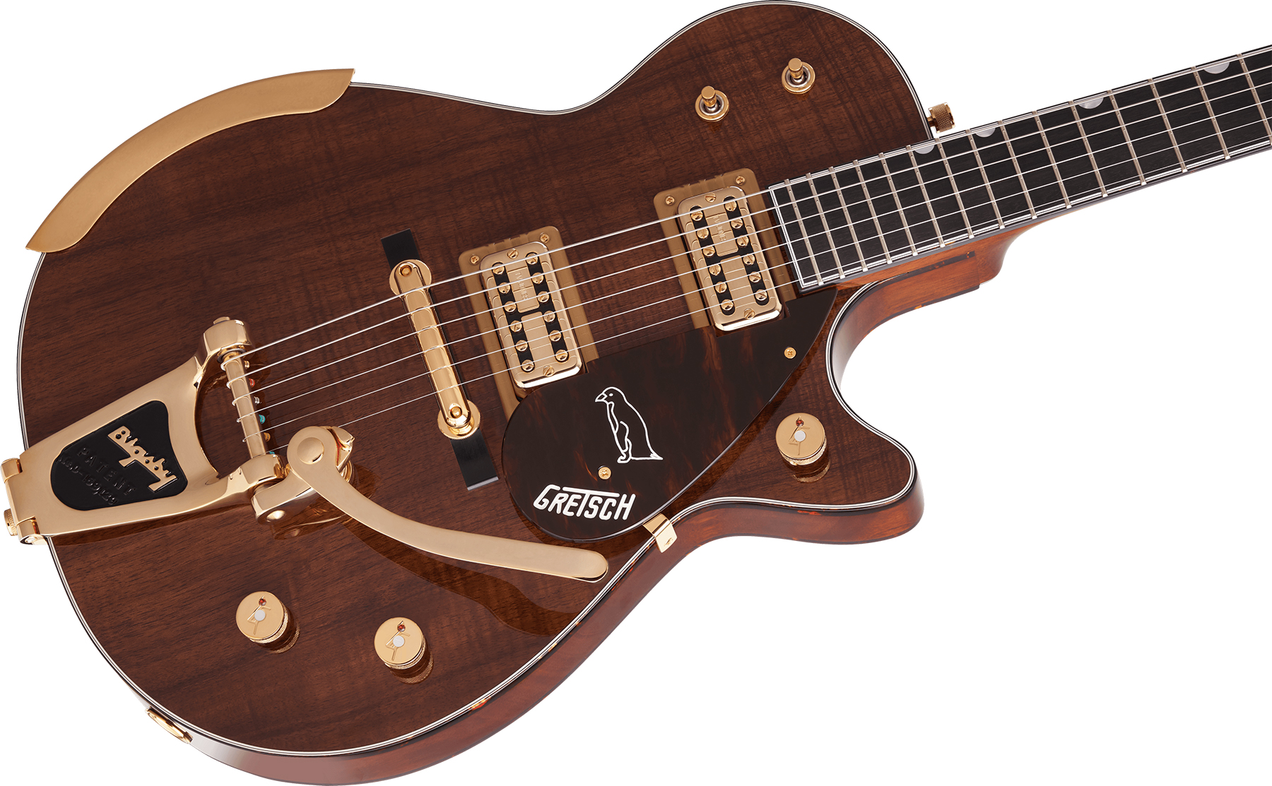 Gretsch G6134t-ltd Penguin Koa Bigsby Pro Jap 2h Trem Eb - Natural - Enkel gesneden elektrische gitaar - Variation 2
