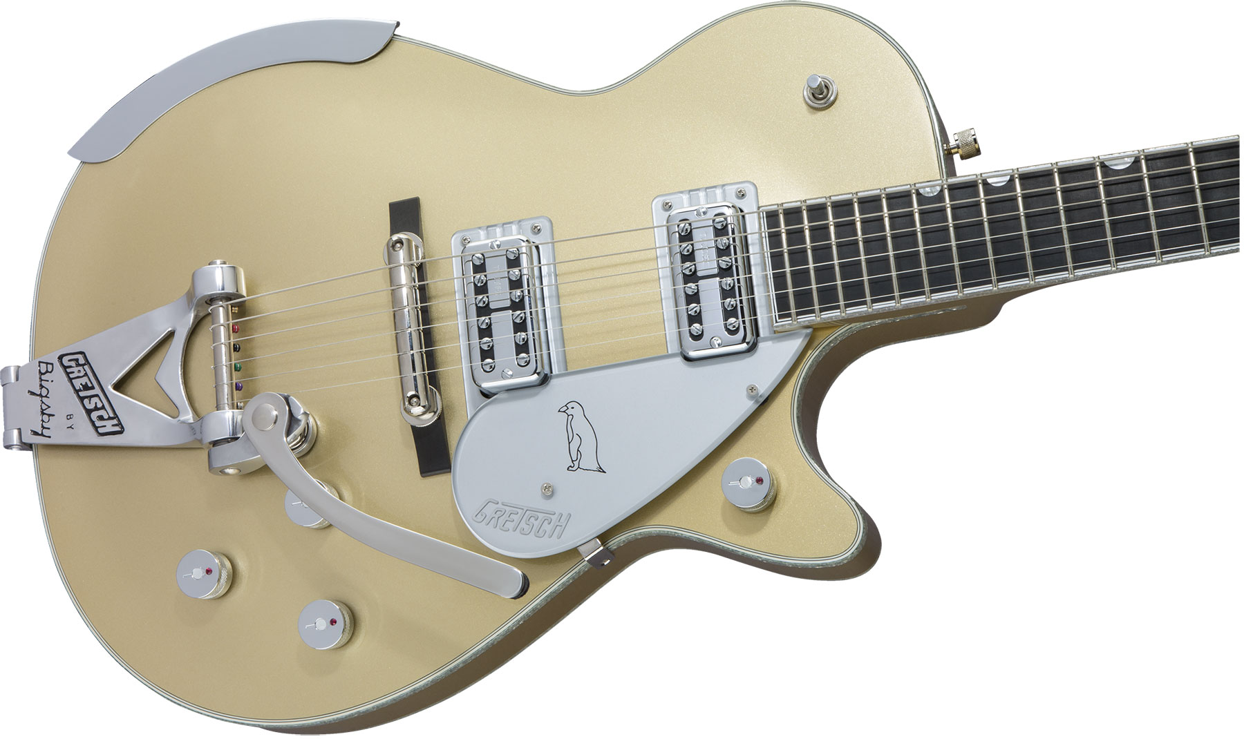 Gretsch G6134t Penguin Ltd Professional Japon Hh Trem Bigsby Eb - Casino Gold - Enkel gesneden elektrische gitaar - Variation 2