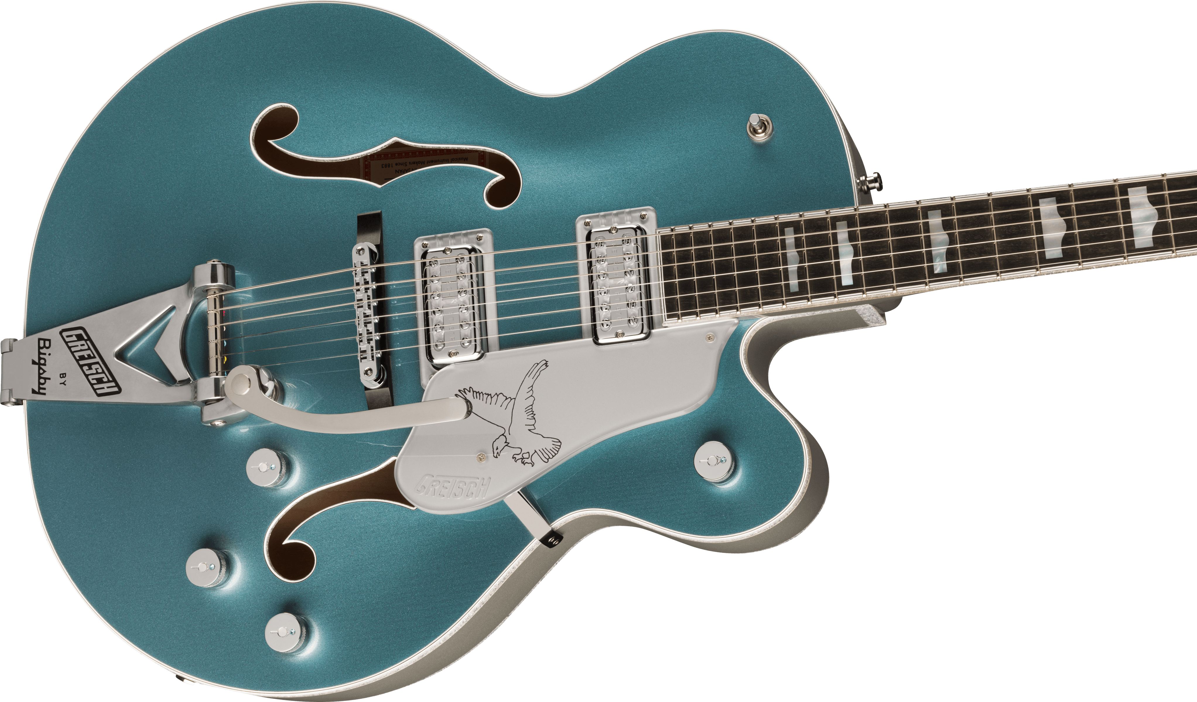 Gretsch G6136t-140 Ltd 140th Double-platinum Falcon Eb - Two-tone Stone Platinum/pure Platinum - Semi hollow elektriche gitaar - Variation 3
