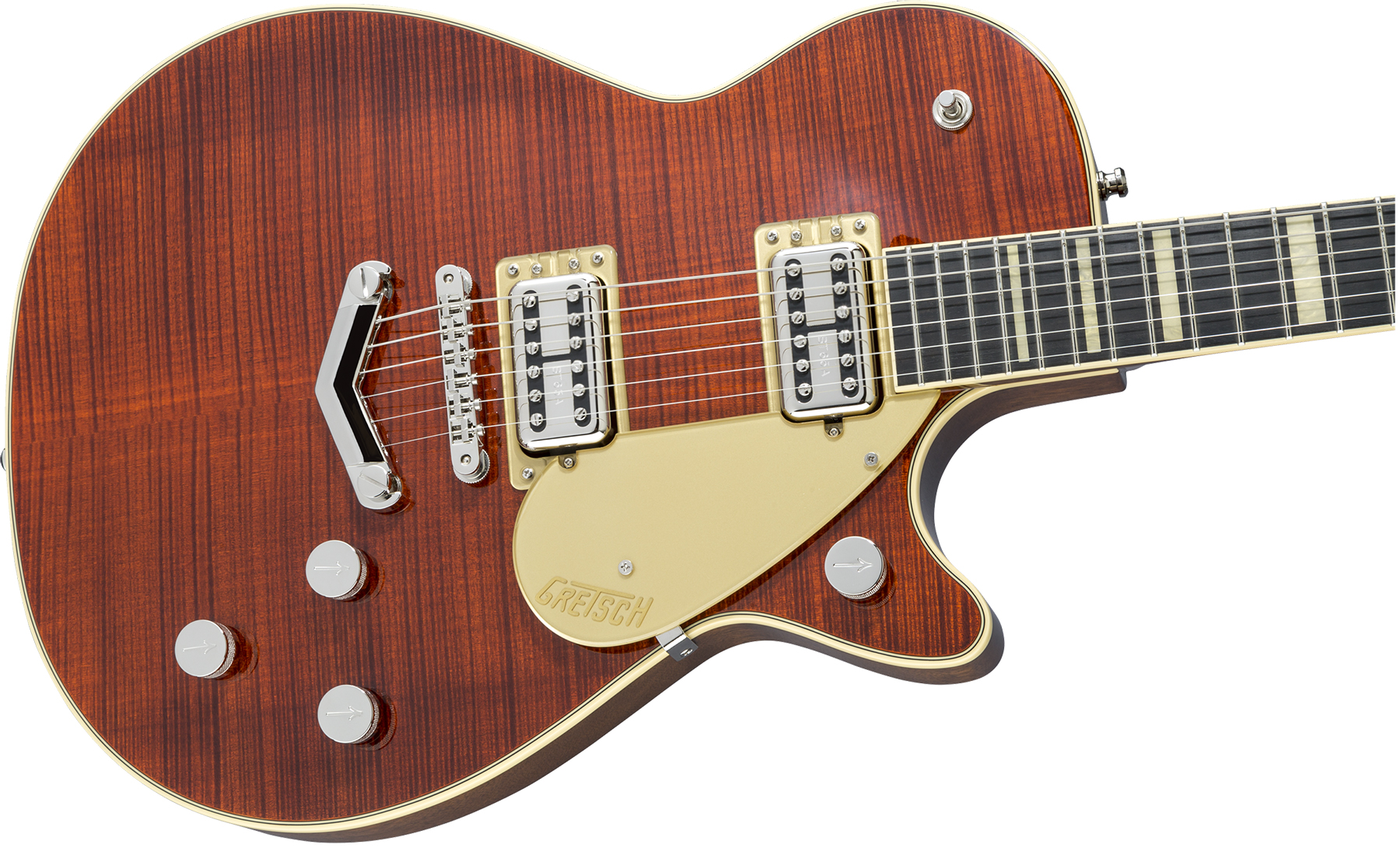 Gretsch G6228fm Players Edition Jet Bt Stoptail Professional Japon Ht Hh Eb - Bourbon Stain - Enkel gesneden elektrische gitaar - Variation 2