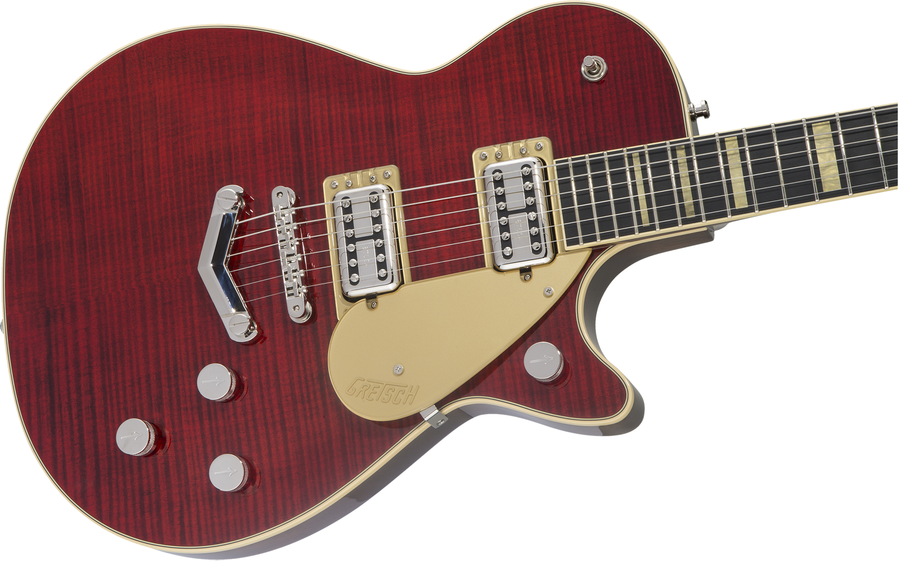 Gretsch G6228fm Players Edition Jet Bt Stoptail Professional Japon Ht Hh Eb - Crimson Stain - Semi hollow elektriche gitaar - Variation 2