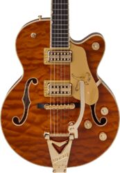 Single cut gitaar Gretsch Professional Falcon Center Block Jr. Bigsby Ltd (Japan) - Roundup orange stain