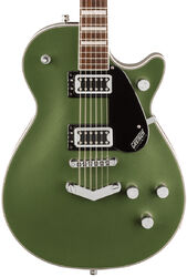 Linkshandige elektrische gitaar Gretsch G5220 Electromatic Jet BT Single-Cut V-Stoptail - Olive Metallic