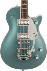Enkel gesneden elektrische gitaar Gretsch G5230T-140 Electromatic 140th Double Platinum Jet FT Single-Cut Bigsby - Two-tone stone / pearl platinum