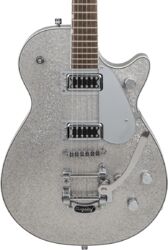 Enkel gesneden elektrische gitaar Gretsch G5230T Electromatic Jet FT Single-Cut Bigsby - silver sparkle