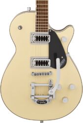 Single cut gitaar  Gretsch G5230T Electromatic Jet FT Single-Cut Bigsby - Two-tone vintage white / london grey