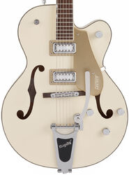 Semi hollow elektriche gitaar Gretsch G5410T Electromatic Tri-Five Hollow Body Bigsby - Two-tone vintage white/casino gold