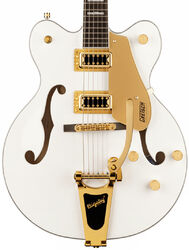 Semi hollow elektriche gitaar Gretsch G5422TG Electromatic Classic Hollow Body Double-Cut with Bigsby And Gold Hardware - Snowcrest white