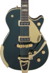 Enkel gesneden elektrische gitaar Gretsch G6128T-57 Vintage Select ’57 Duo Jet with Bigsby - cadillac green