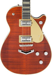 Enkel gesneden elektrische gitaar Gretsch G6228FM Players Edition Jet BT with V-Stoptail Professional Japan - Bourbon stain