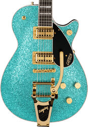 Enkel gesneden elektrische gitaar Gretsch G6229TG Players Edition Jet BT Pro Japan Ltd - Ocean turquoise sparkle