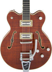Semi hollow elektriche gitaar Gretsch G6609TFM Players Edition Broadkaster Center Block Double-Cut Professional Japan - Bourbon stain