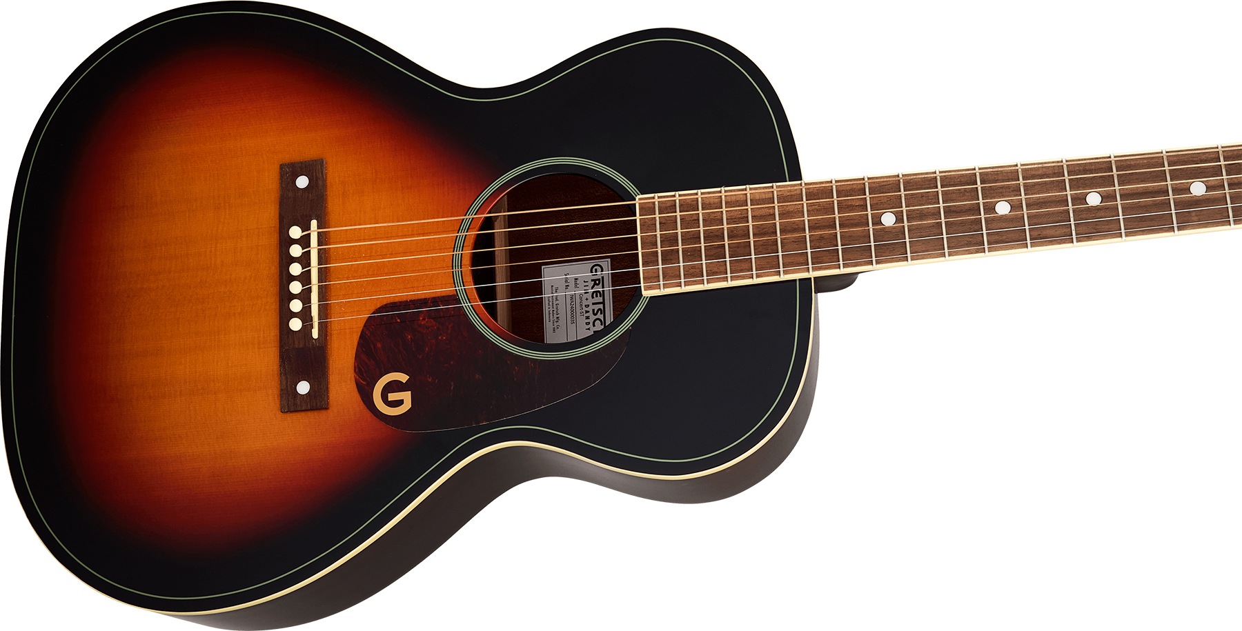 Gretsch Jim Dandy Concert Solid Top Ltd Epicea Sapele Noy - Heritage Burst - Volksgitaar - Variation 2