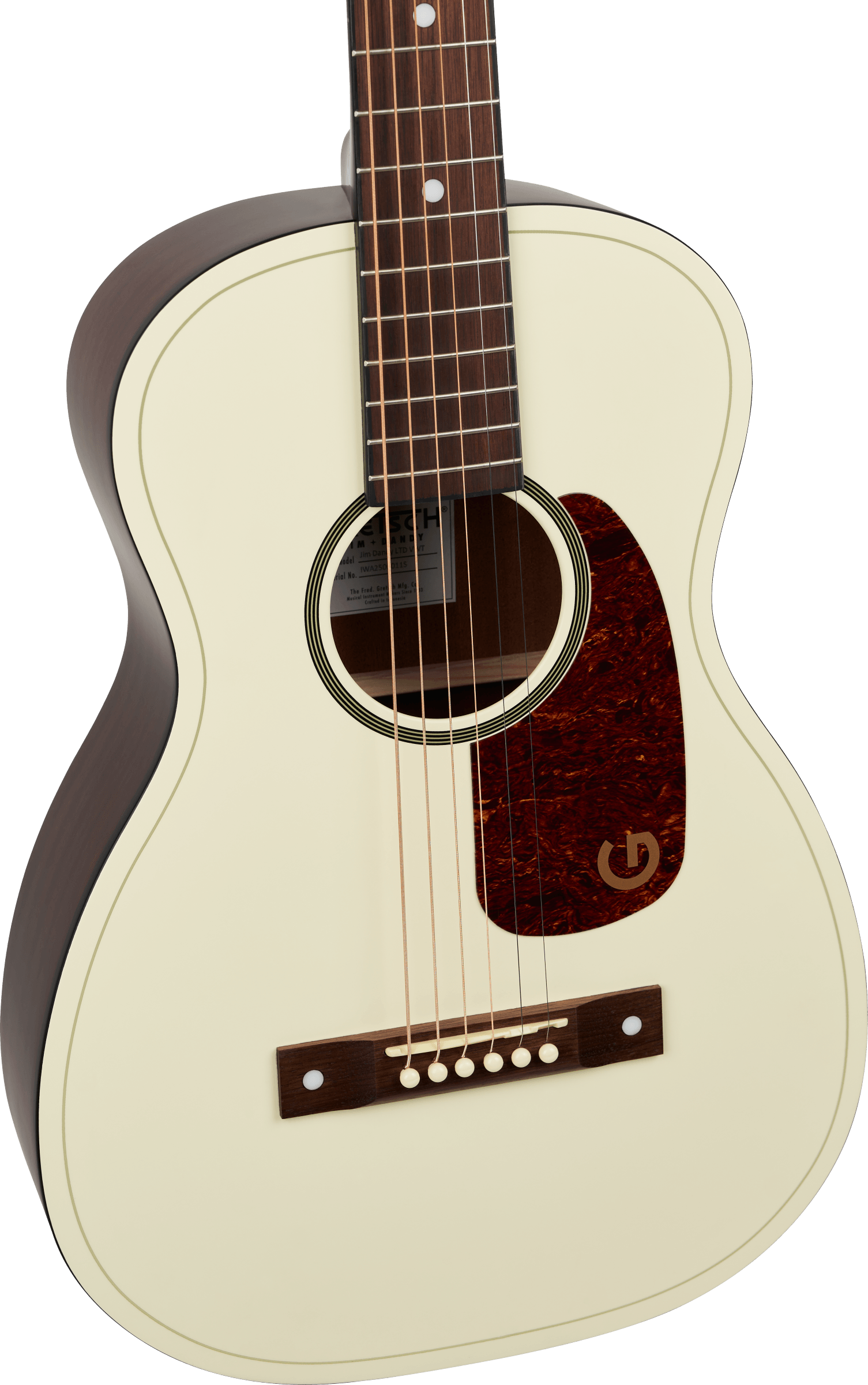 Gretsch Jim Dandy Parlor Ltd Sapele Wal - Vintage White - Folk gitaar - Variation 2