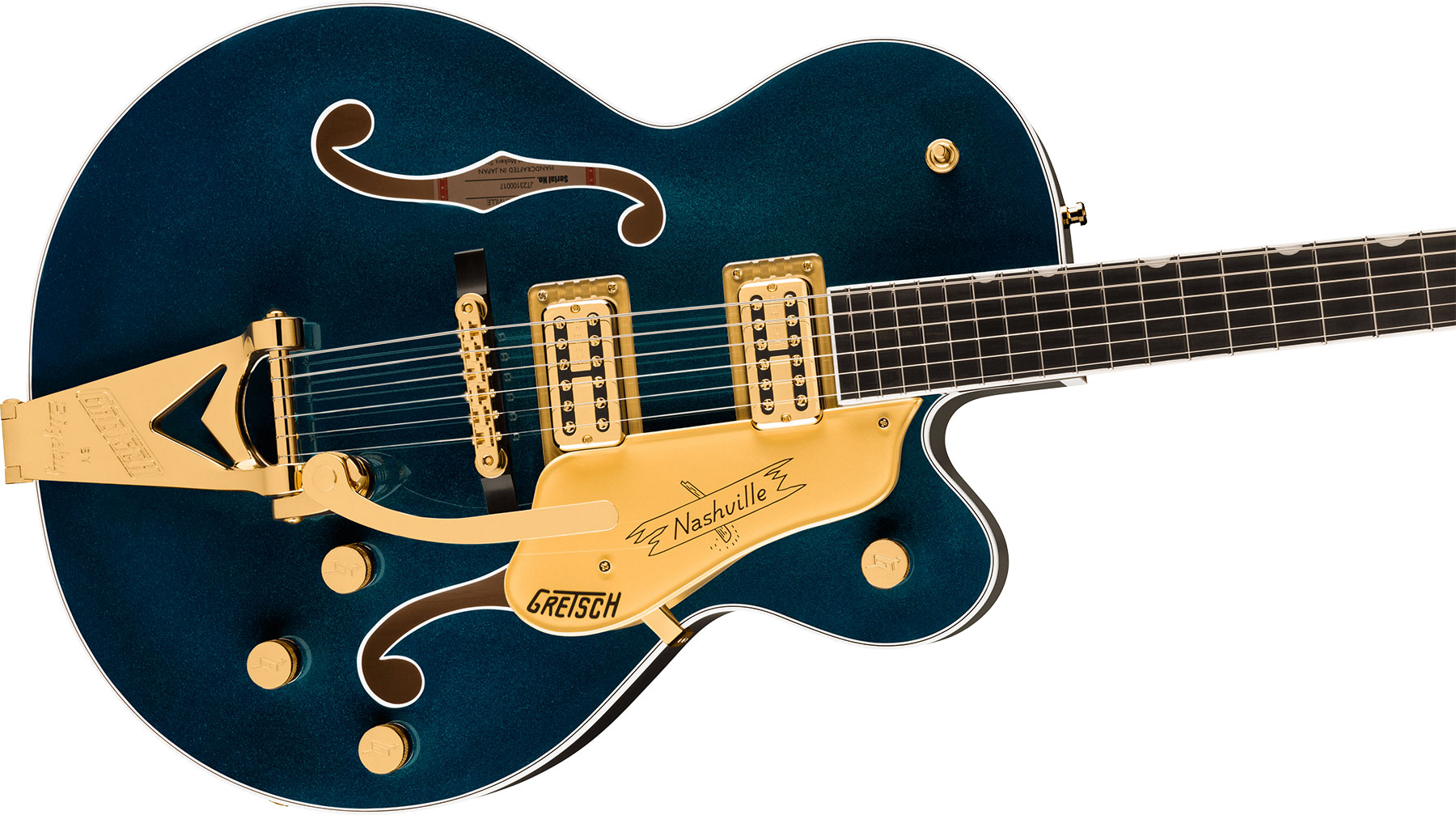 Gretsch Nashville Hollow Body Bigsby Gh Pro Jap 2h Trem Eb - Midnight Sapphire - Semi hollow elektriche gitaar - Variation 2