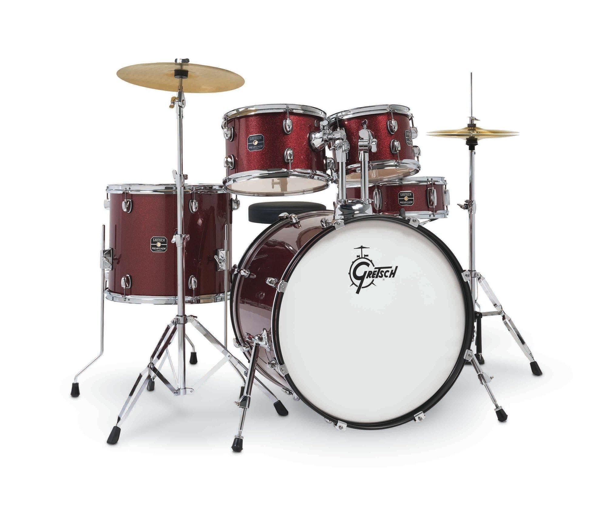 Gretsch Renegade 22'' - 5 FÛts - Ruby Sparkle - Rock drumstel - Variation 1
