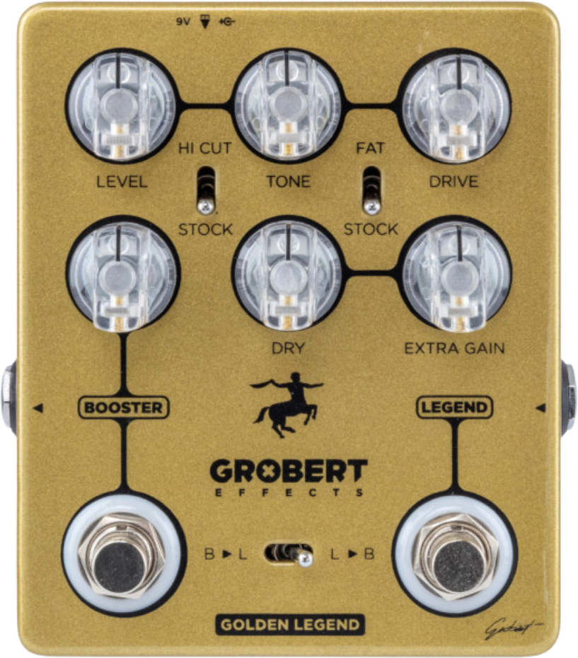 Grobert Effects Golden Legend - Overdrive/Distortion/fuzz effectpedaal - Main picture