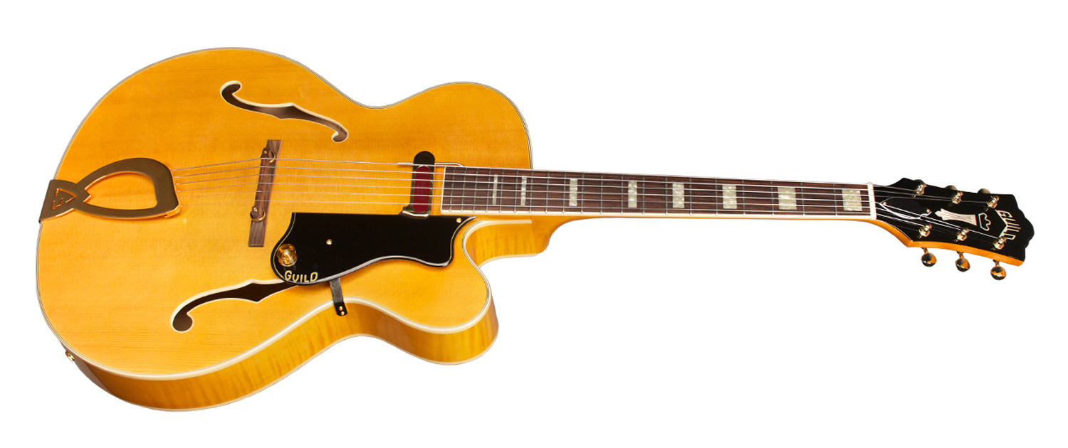 Guild A-150 Savoy Newark St Collection +etui - Blonde - Hollow bodytock elektrische gitaar - Variation 1