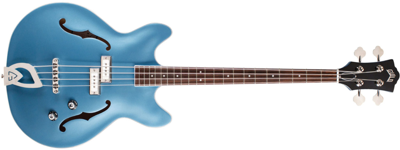 Guild Starfire I Bass Newark St Collection Rw - Pelham Blue - Hollow body elektrische bas - Main picture