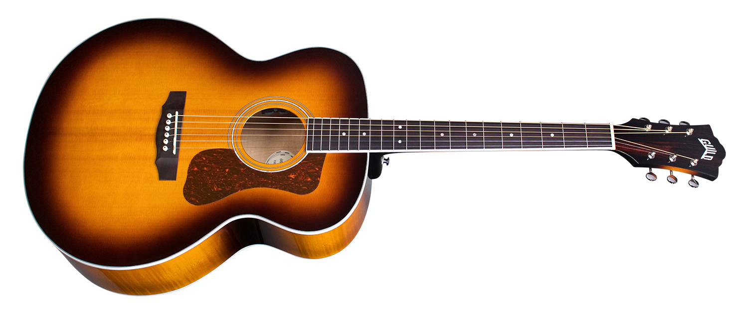 Guild F-250e Deluxe Westerly Jumbo Epicea Erable Pf - Antique Burst - Elektro-akoestische gitaar - Variation 1