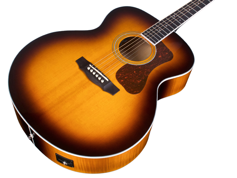 Guild F-250e Deluxe Westerly Jumbo Epicea Erable Pf - Antique Burst - Elektro-akoestische gitaar - Variation 3