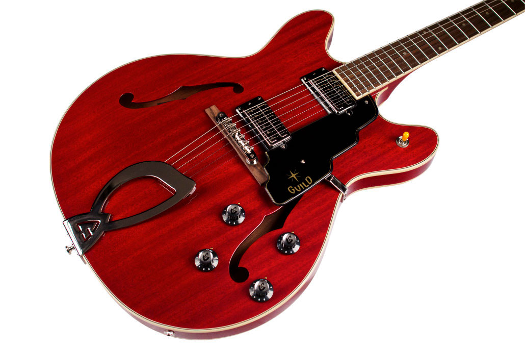 Guild Starfire Iv Newark St Hh Ht Rw - Cherry Red - Semi hollow elektriche gitaar - Variation 2